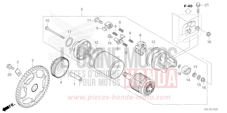 ANLASSER von ADV 350 MAT CARNELIAN RED METALLIC (R384) von 2022